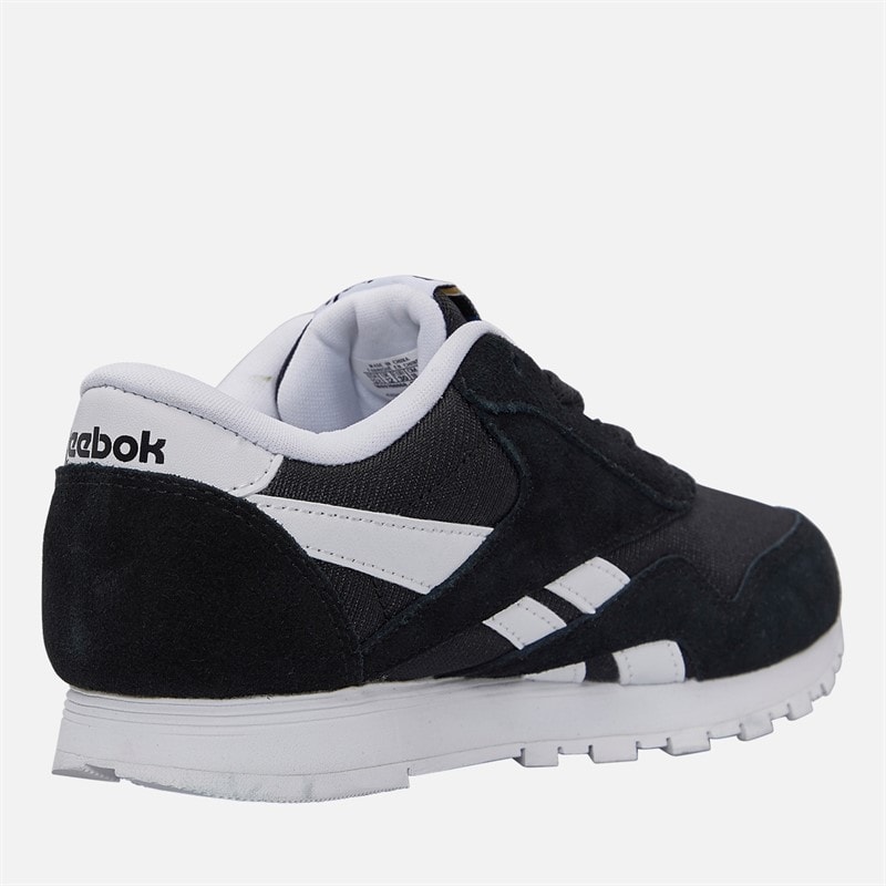 Reebok Boys Classic Nylon Trainers Black/Black/White - Image 5