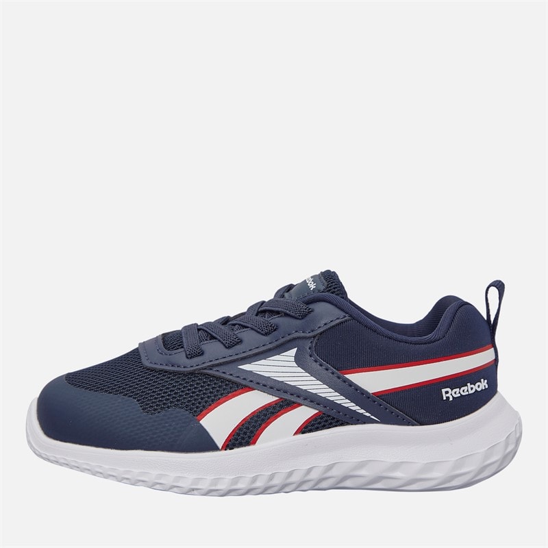 Reebok Infant Rush Runner 5 Elastic Lace Neutral Running Shoes Vector Navy/White/Vector Red