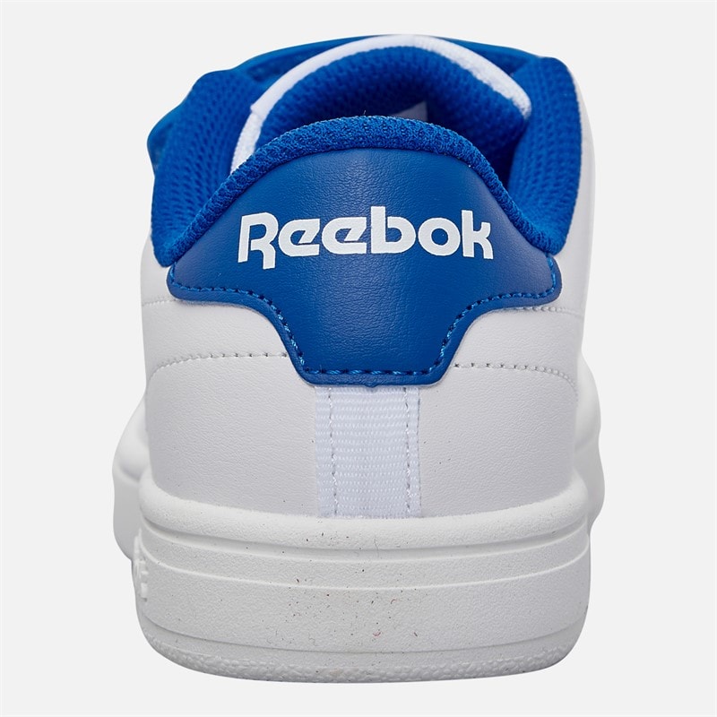 Reebok Kids Court Clean Hook And Loop Trainers White/Vector Red/Vector Blue - Image 3