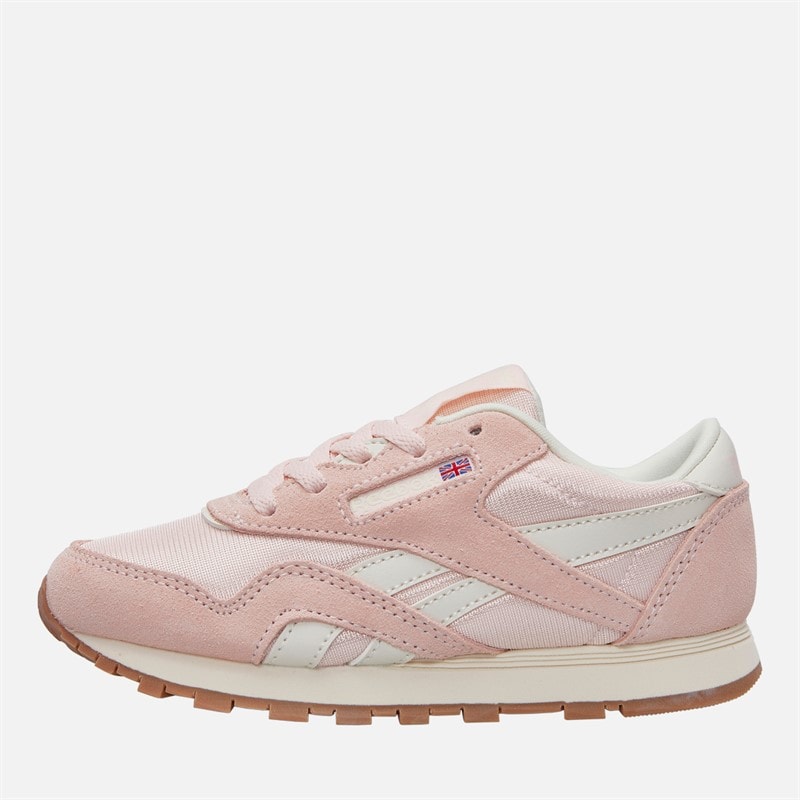 Reebok Girls Classic Nylon Trainers Pure Pink/Chalk/Gum - Image 1
