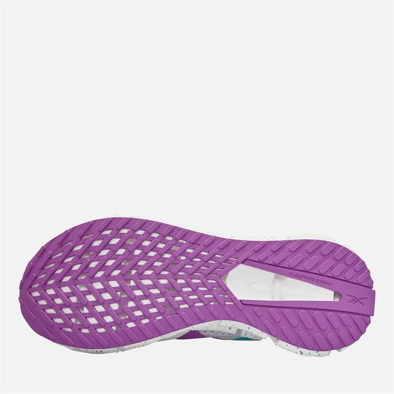 Reebok Mens Floatzig 1 Neutral Running Shoes White/Aqua/Purple Rave - Image 2