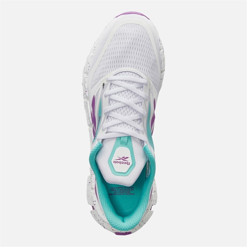 Reebok Mens Floatzig 1 Neutral Running Shoes White/Aqua/Purple Rave - Image 4