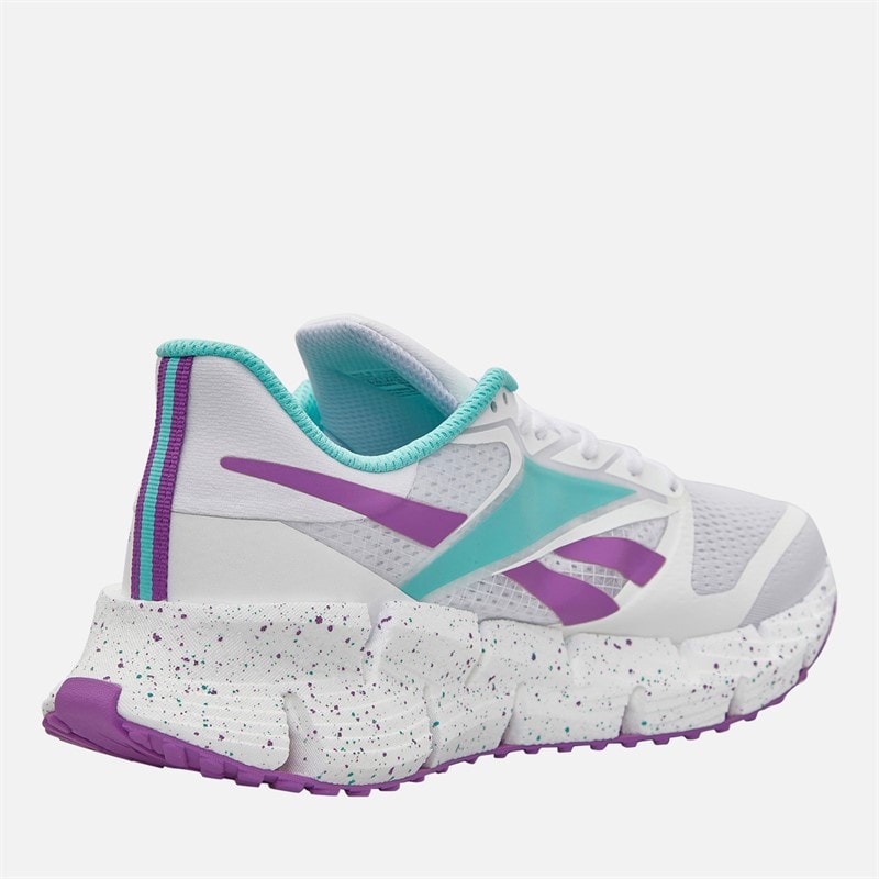 Reebok Mens Floatzig 1 Neutral Running Shoes White/Aqua/Purple Rave - Image 5