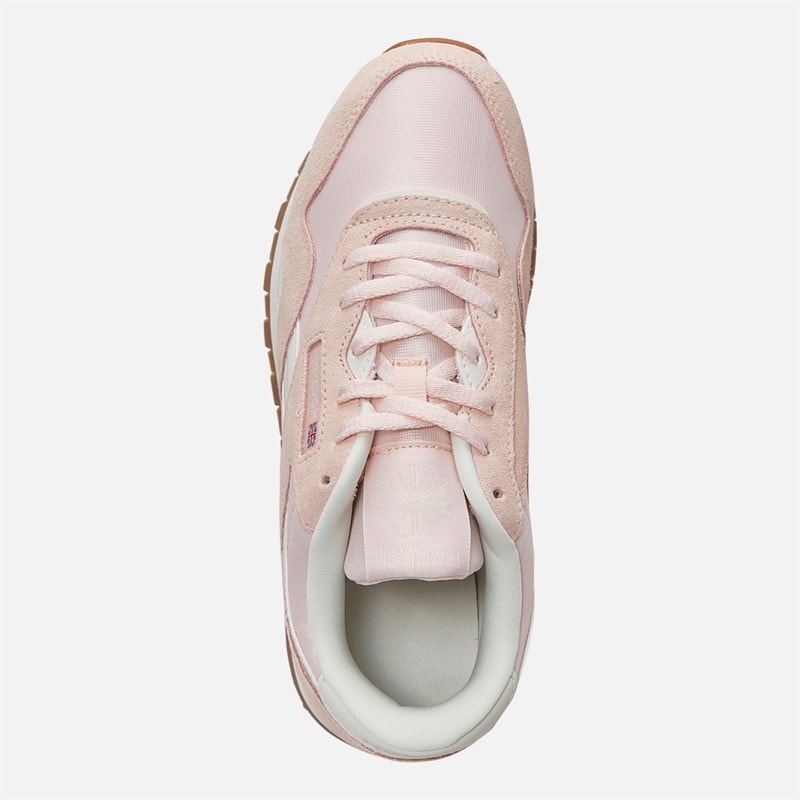 Reebok Junior Classic Nylon Trainers Pure Pink/Chalk/Gum - Image 4