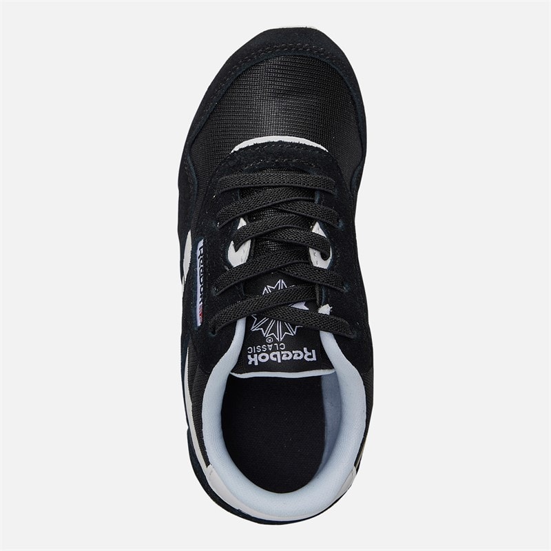 Reebok Infant Boys Classic Nylon Trainers Black/White - Image 4