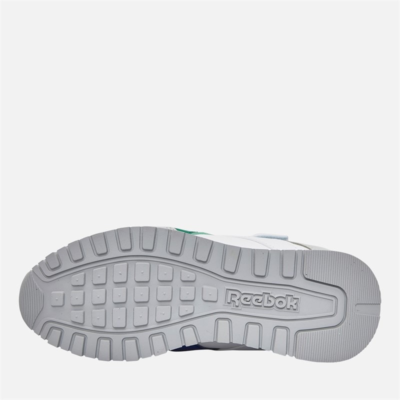 Reebok Kids Glide Elastic Lace And Top Strap Trainers White/Grey/Classic Cobalt - Image 2