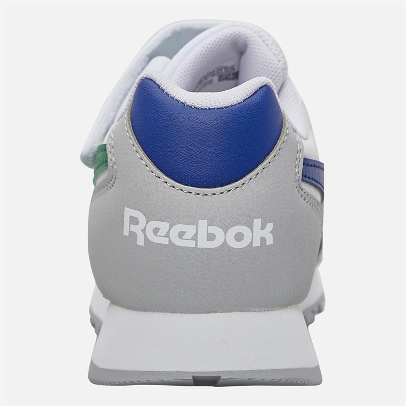 Reebok Kids Glide Elastic Lace And Top Strap Trainers White/Grey/Classic Cobalt - Image 3