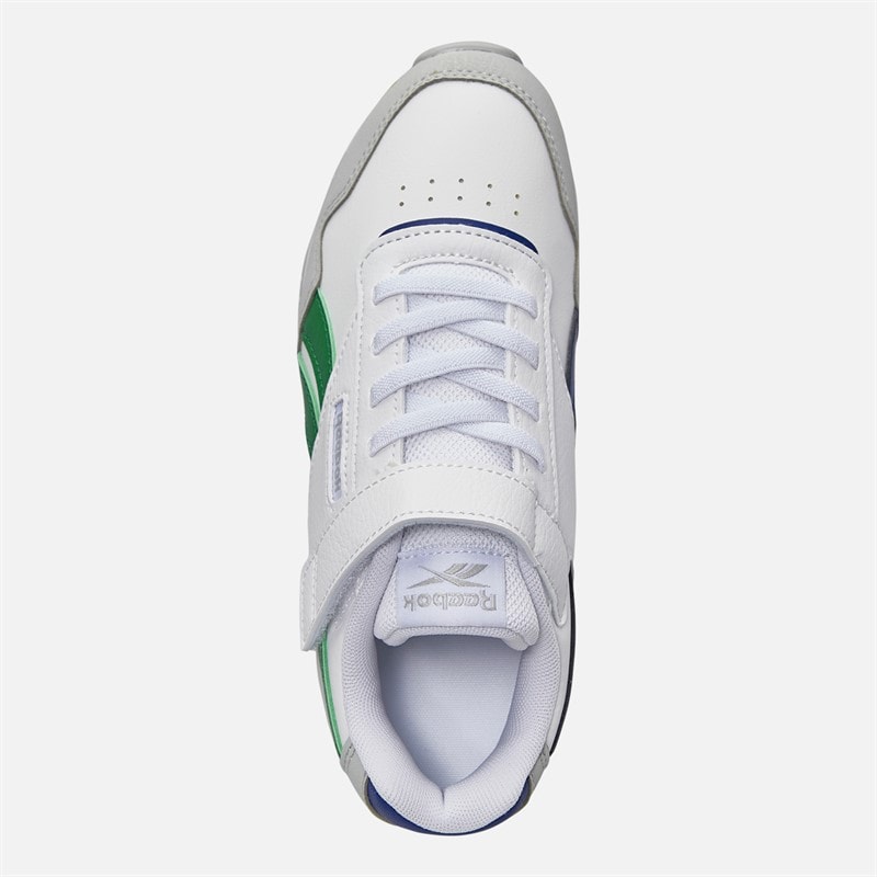 Reebok Kids Glide Elastic Lace And Top Strap Trainers White/Grey/Classic Cobalt - Image 4