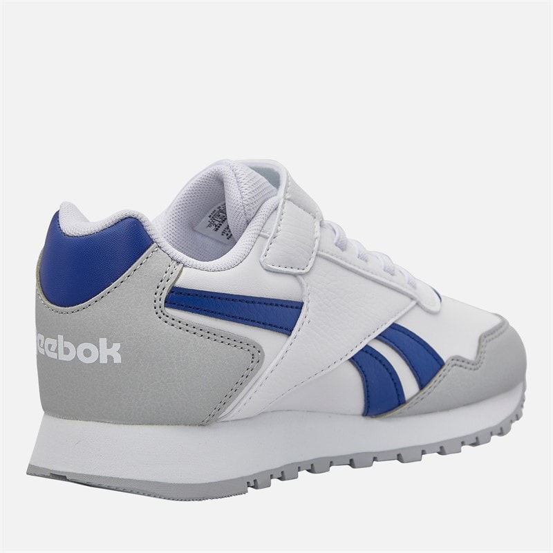 Reebok Kids Glide Elastic Lace And Top Strap Trainers White/Grey/Classic Cobalt - Image 5