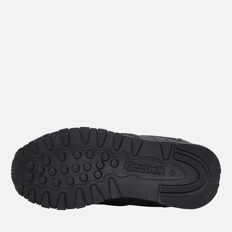 Reebok Infant Classic Leather Trainers Black/Black/Black - Image 2