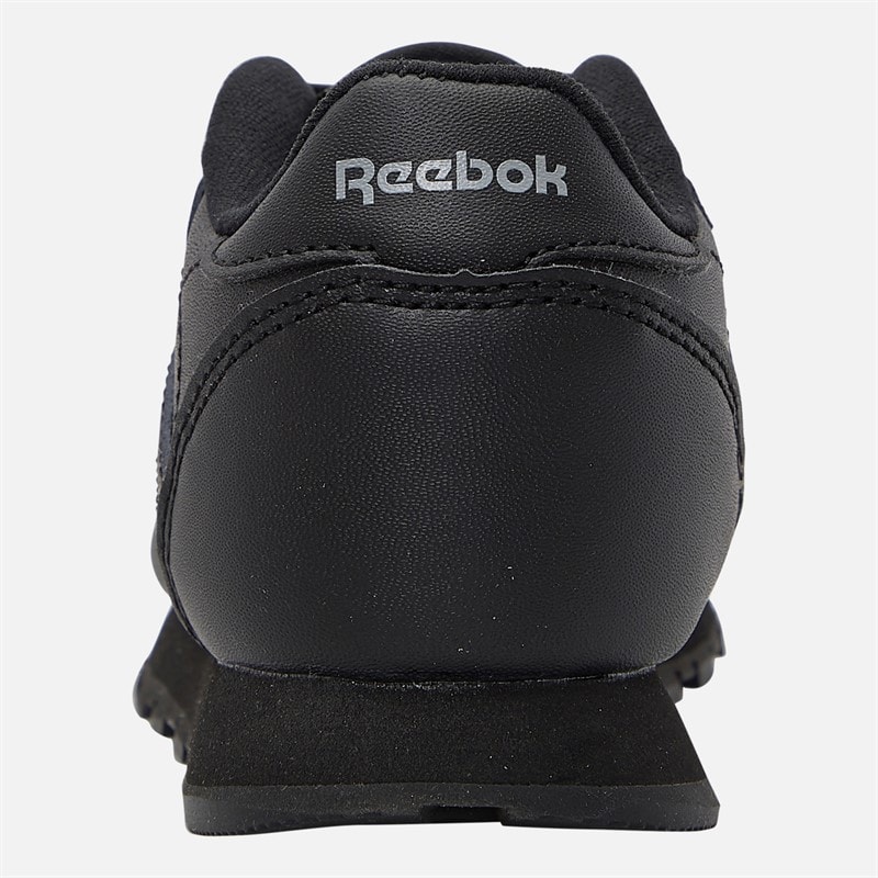 Reebok Infant Classic Leather Trainers Black/Black/Black - Image 3
