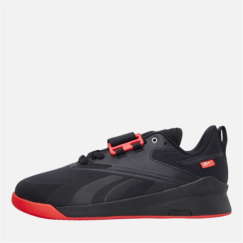 Reebok Mens Lifter PR III Weightlifting Shoes Black/Energy Red