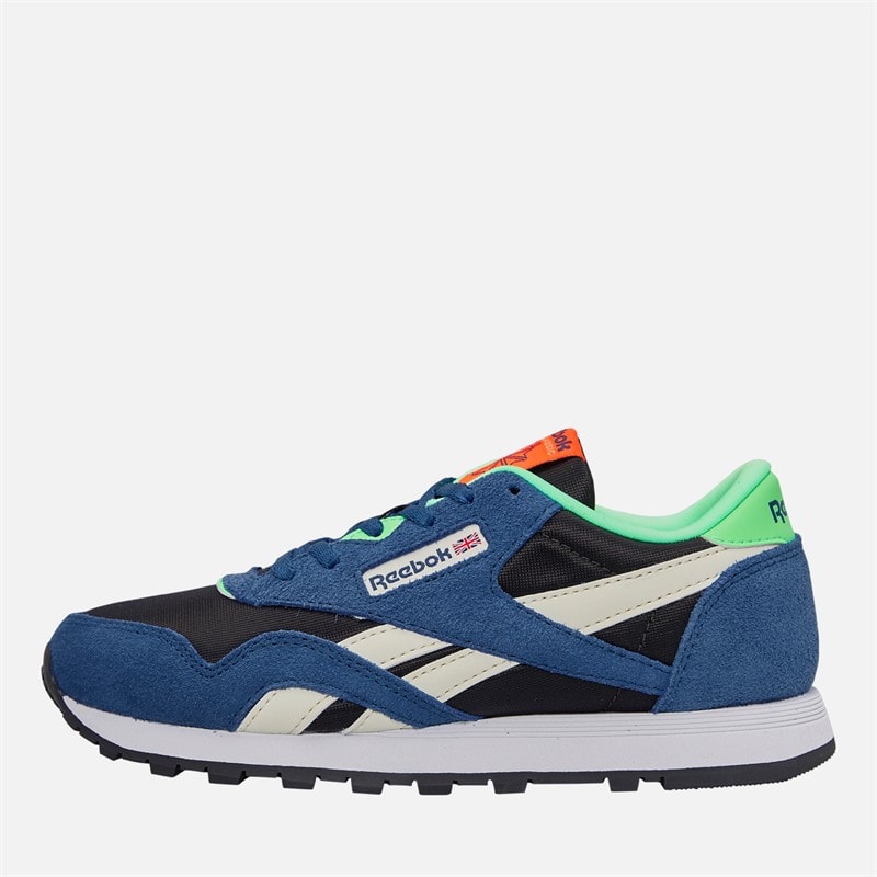 Reebok Junior Classic Nylon Trainers Twilight Blue/Black/Chalk - Image 1
