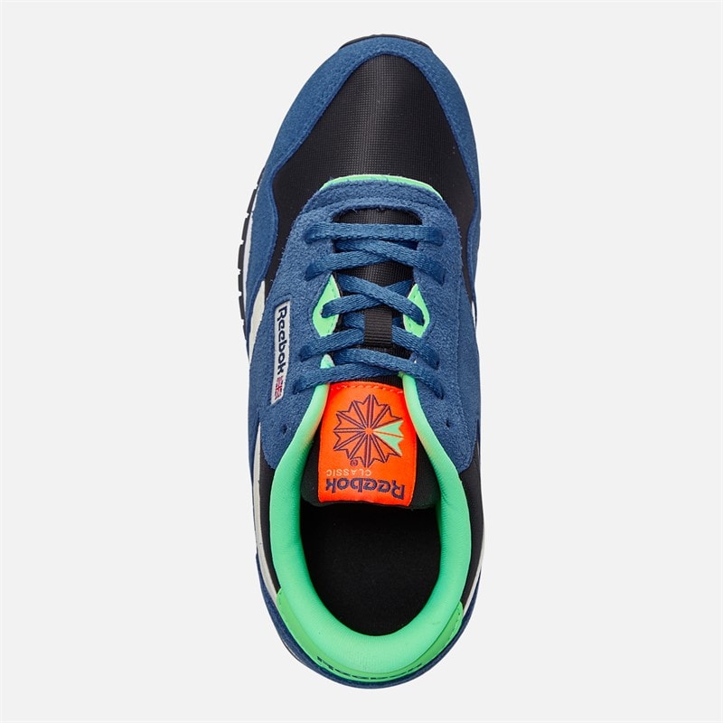 Reebok Junior Classic Nylon Trainers Twilight Blue/Black/Chalk - Image 4