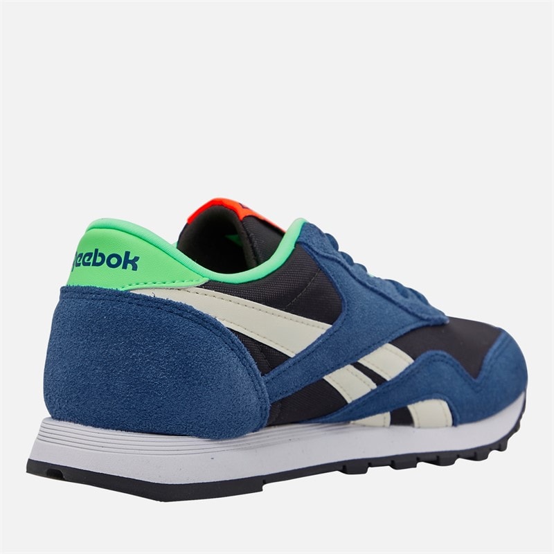 Reebok Junior Classic Nylon Trainers Twilight Blue/Black/Chalk - Image 5