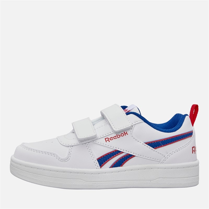 Reebok Kids Royal Prime 2.0 Two Strap Hook And Loop Trainers White/Vector Blue/Vector Red