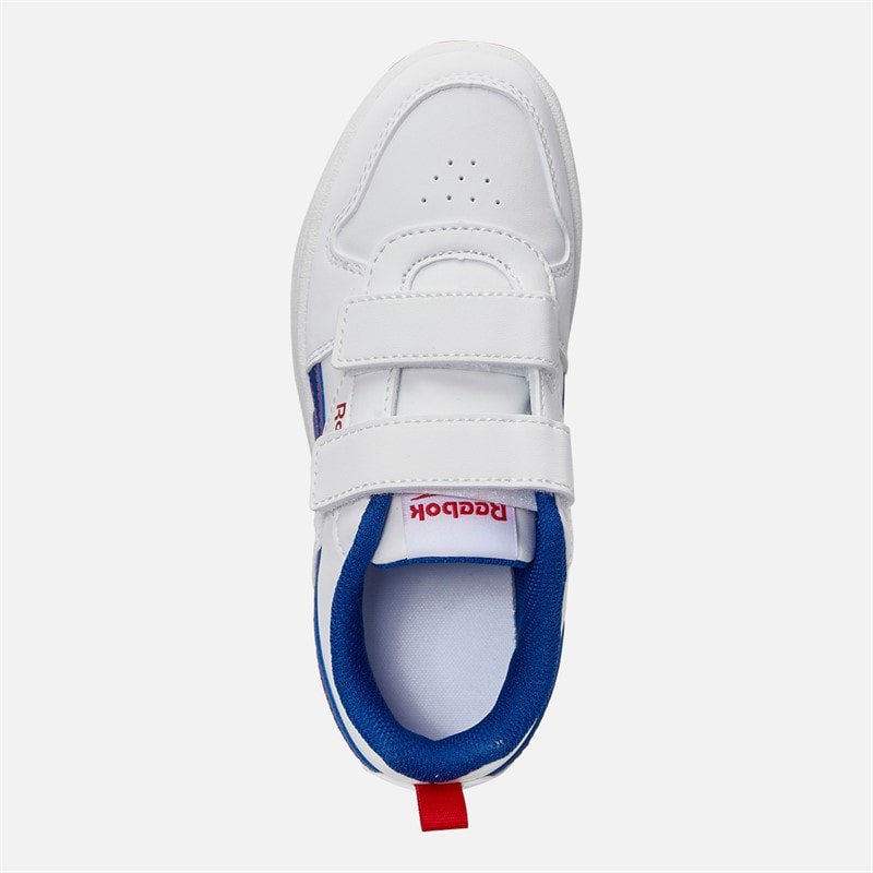 Reebok Kids Royal Prime 2.0 Two Strap Hook And Loop Trainers White/Vector Blue/Vector Red - Image 4