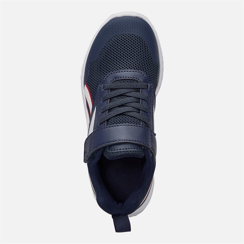 Reebok Kids Rush Runner 5 Elastic Lace And Top Strap Neutral Running Shoes Vector Navy/White/Vector Red - Image 4