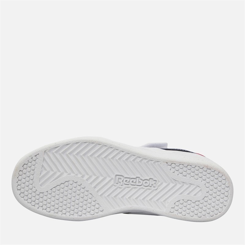 Reebok Kids Smash Edge Elastic Lace And Top Strap Trainers White/Vector Navy/Vector Red - Image 2