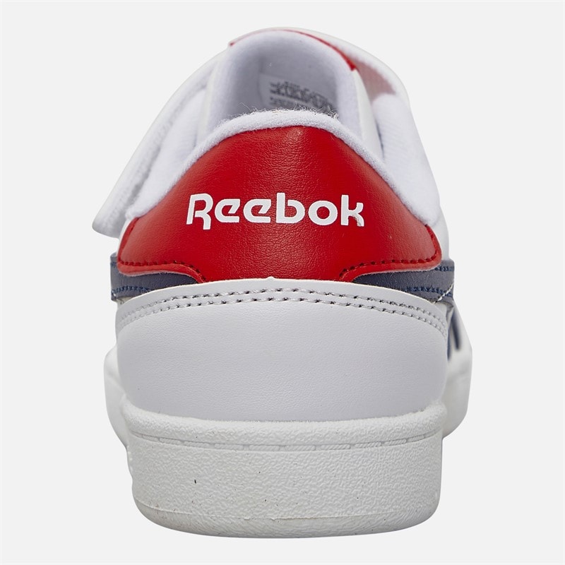 Reebok Kids Smash Edge Elastic Lace And Top Strap Trainers White/Vector Navy/Vector Red - Image 3
