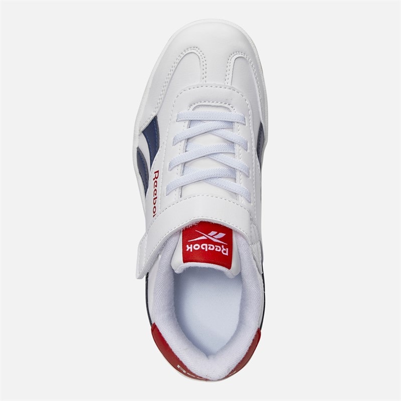 Reebok Kids Smash Edge Elastic Lace And Top Strap Trainers White/Vector Navy/Vector Red - Image 4
