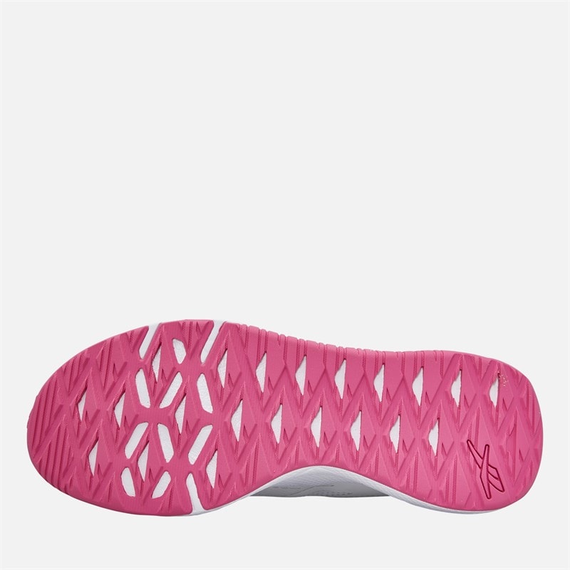 Reebok Womens NFX Trainer Training Shoes White/True Pink - Image 2