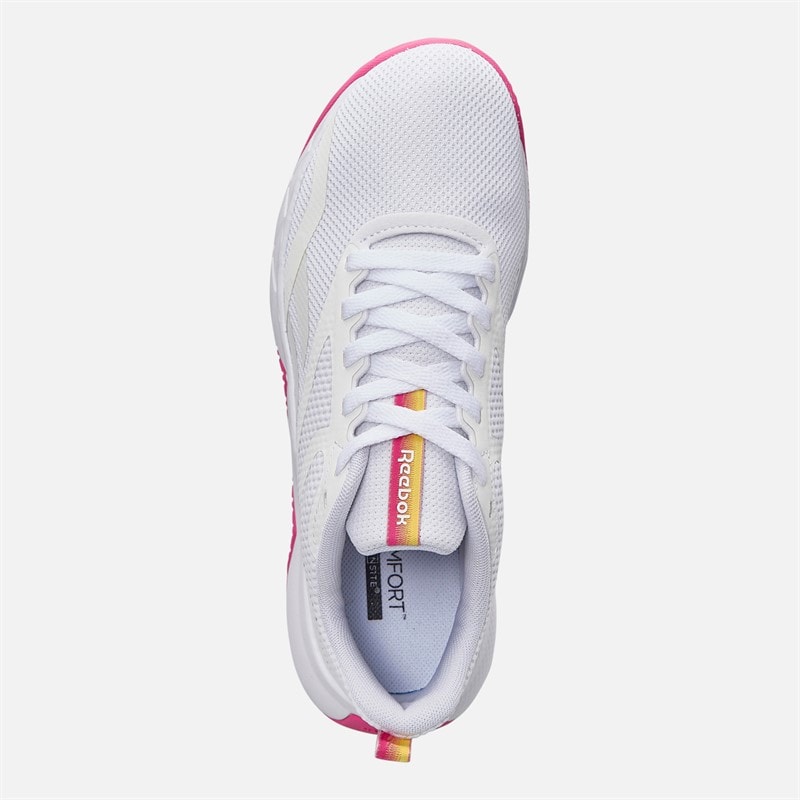Reebok Womens NFX Trainer Training Shoes White/True Pink - Image 4