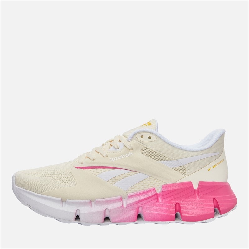 Reebok Womens Zig Dynamica 5 Neutral Running Shoes Vintge Chalk/White/True Pink