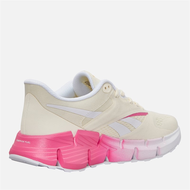 Reebok Womens Zig Dynamica 5 Neutral Running Shoes Vintge Chalk/White/True Pink - Image 5