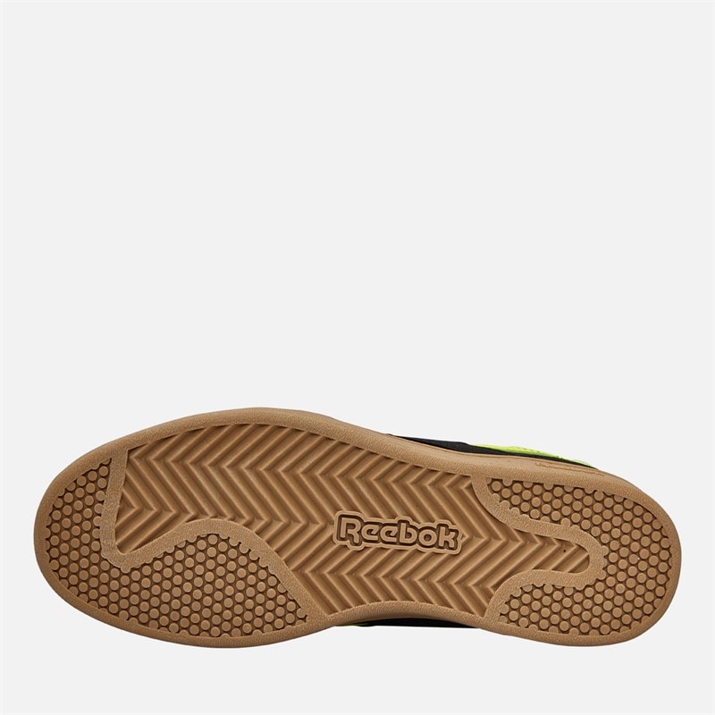 Reebok Junior Smash Edge Trainers Night Black/Solar Acid Yellow/Gum - Image 2