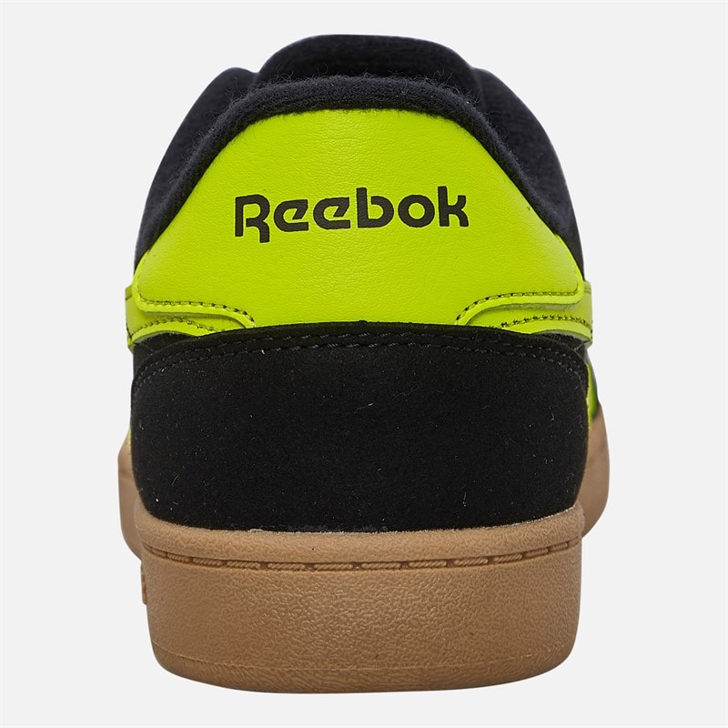 Reebok Junior Smash Edge Trainers Night Black/Solar Acid Yellow/Gum - Image 3