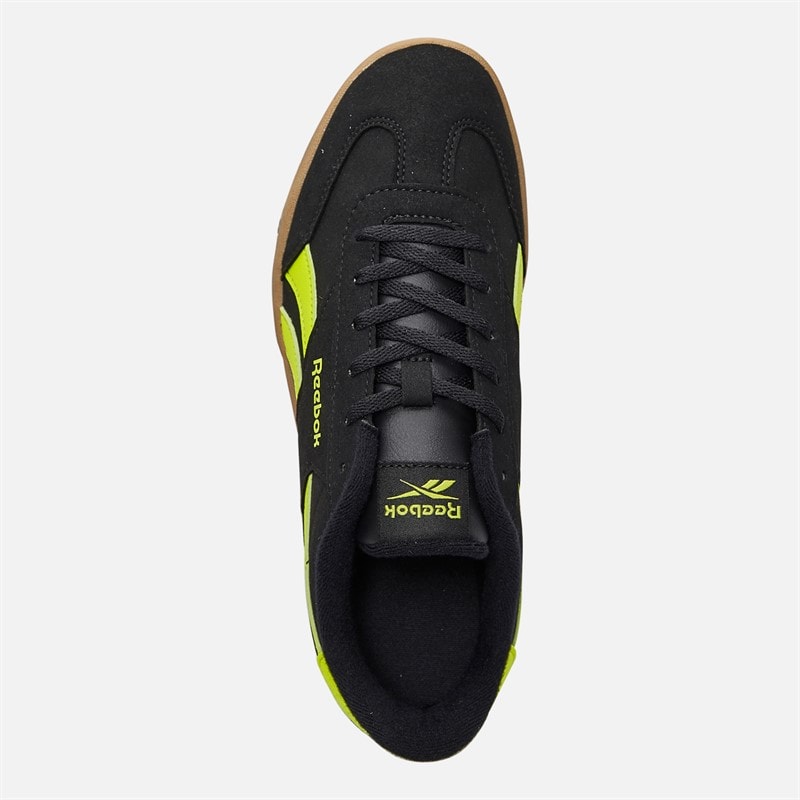Reebok Junior Smash Edge Trainers Night Black/Solar Acid Yellow/Gum - Image 4
