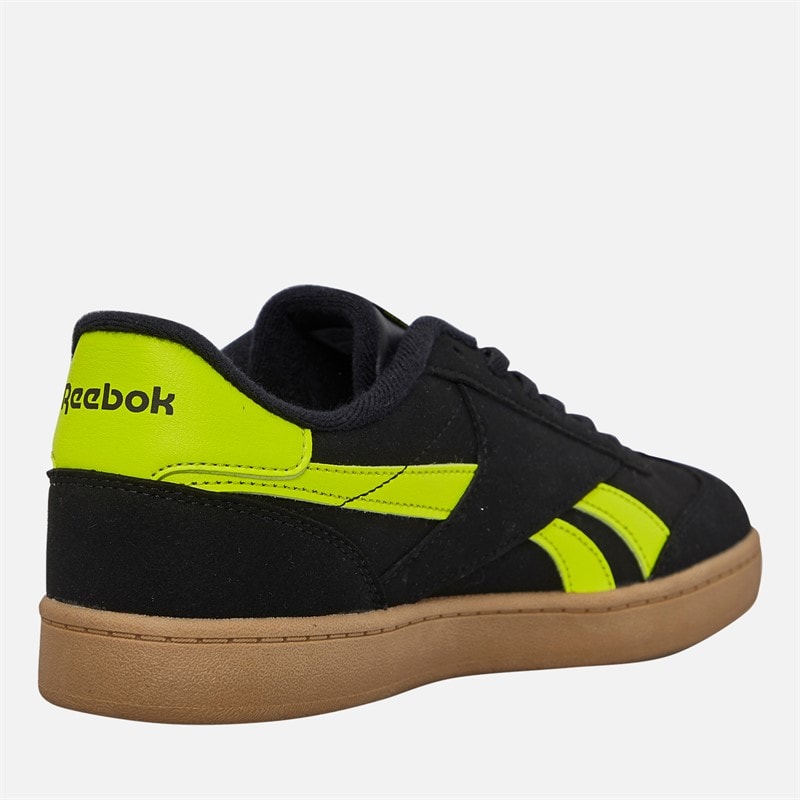 Reebok Junior Smash Edge Trainers Night Black/Solar Acid Yellow/Gum - Image 5