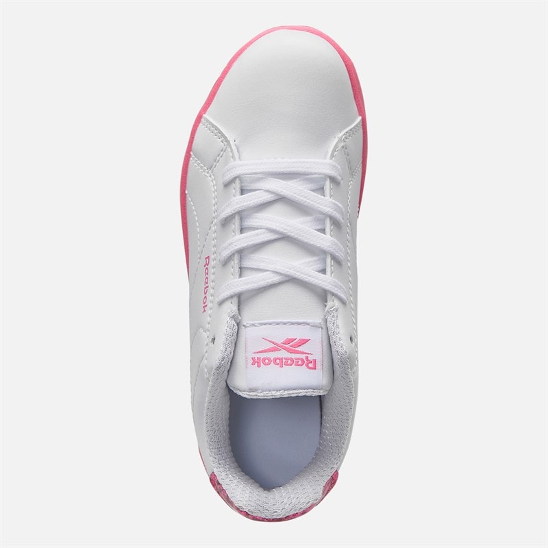 Reebok Girls Royal Complete Clean 2.0 Trainers White/White/True Pink - Image 4