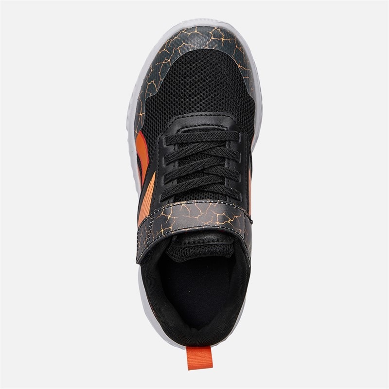 Reebok Kids Rush Runner 5 Elastic Lace And Top Strap Neutral Running Shoes Black/Arena Orange/Sport Red - Image 4