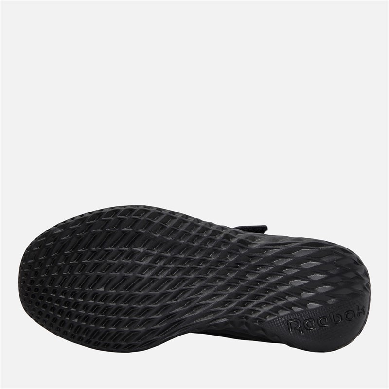 Reebok Kids Rush Runner 5 Elastic Lace And Top Strap Neutral Running Shoes Black/Black/Grey - Image 2