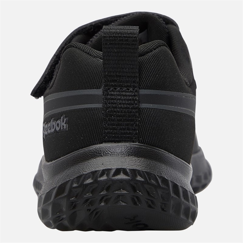 Reebok Kids Rush Runner 5 Elastic Lace And Top Strap Neutral Running Shoes Black/Black/Grey - Image 3