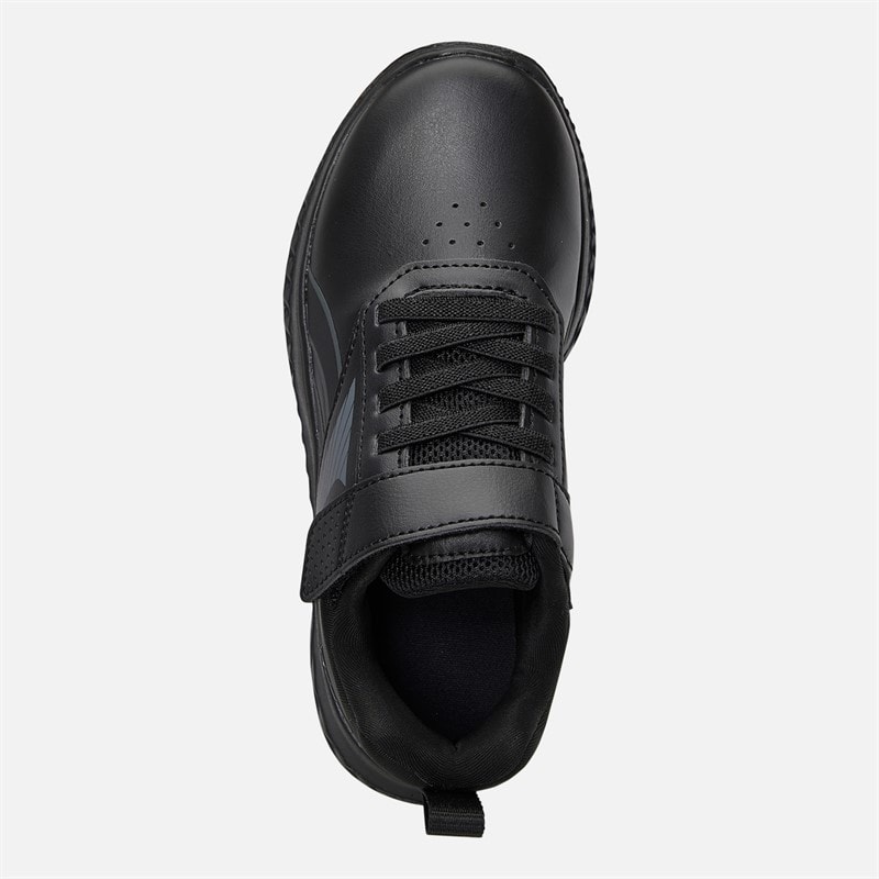 Reebok Kids Rush Runner 5 Elastic Lace And Top Strap Neutral Running Shoes Black/Black/Grey - Image 4