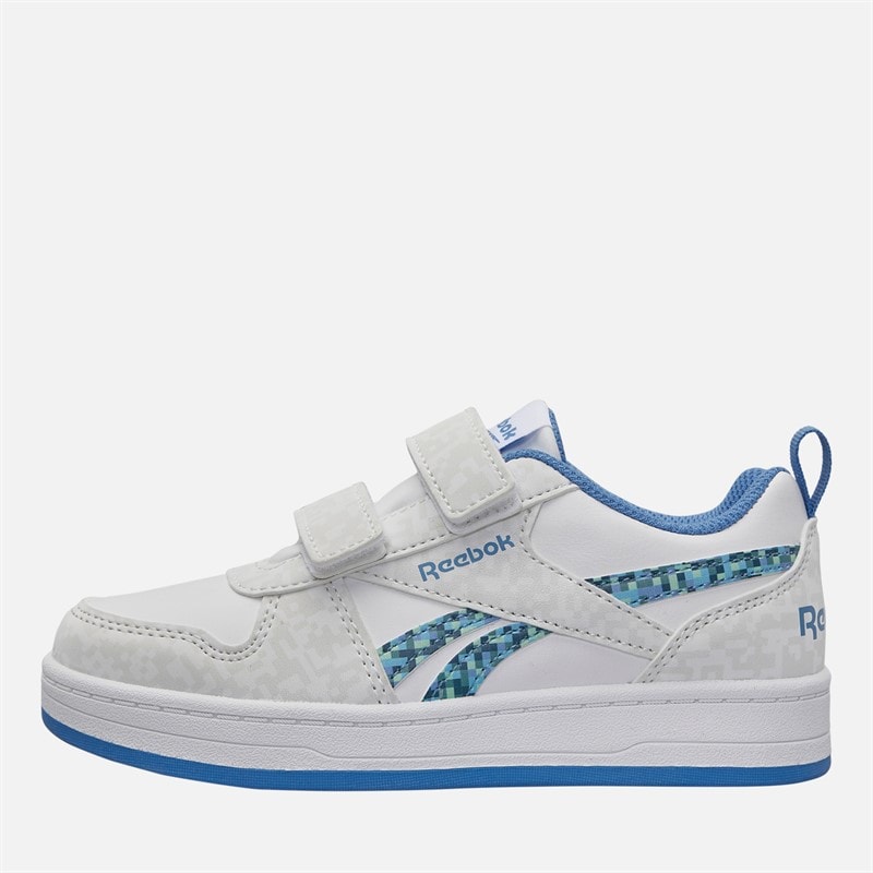 Reebok Kids Royal Prime 2.0 Two Strap Hook And Loop Trainers White/Essential Blue/Essential Blue - Image 1