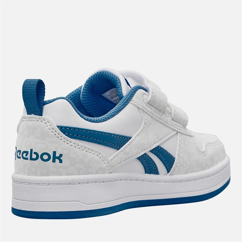 Reebok Kids Royal Prime 2.0 Two Strap Hook And Loop Trainers White/Essential Blue/Essential Blue - Image 5
