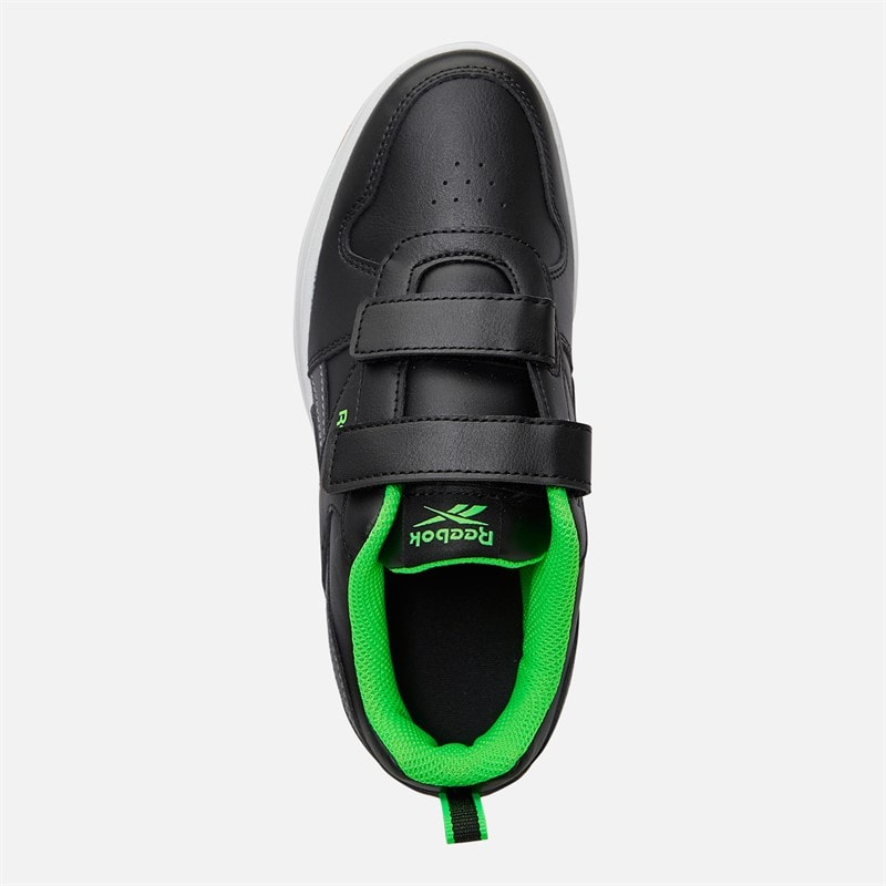 Reebok Boys Royal Prime 2.0 Two Strap Hook And Loop Trainers Black/Grey/Solar Lime - Image 4