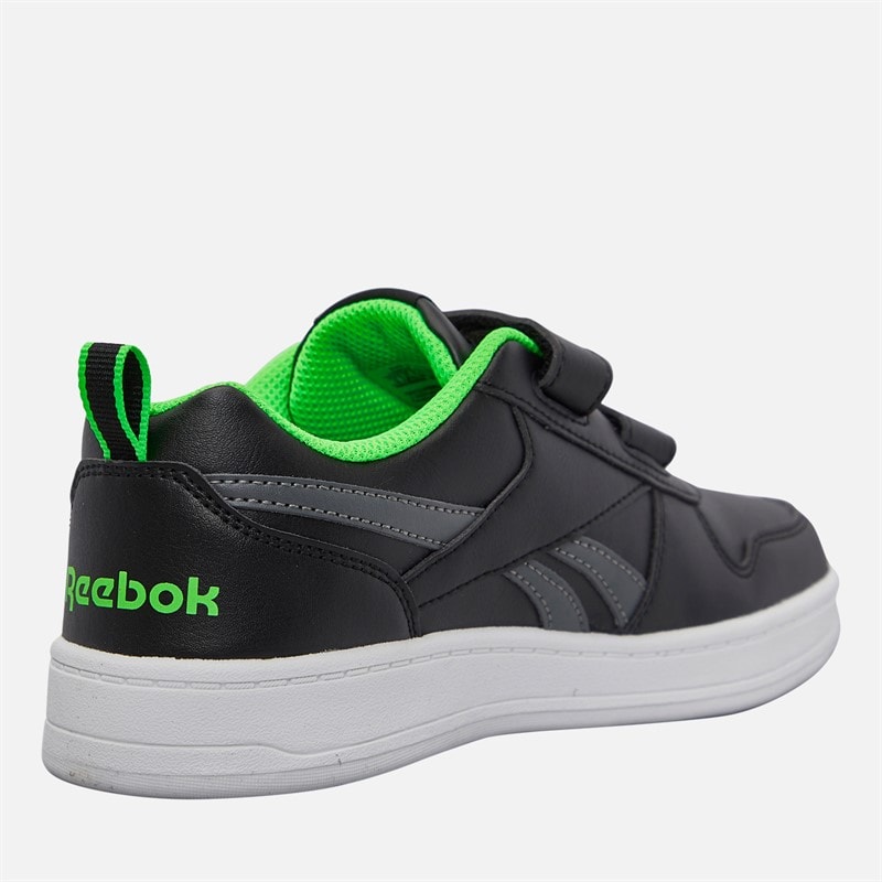 Reebok Boys Royal Prime 2.0 Two Strap Hook And Loop Trainers Black/Grey/Solar Lime - Image 5