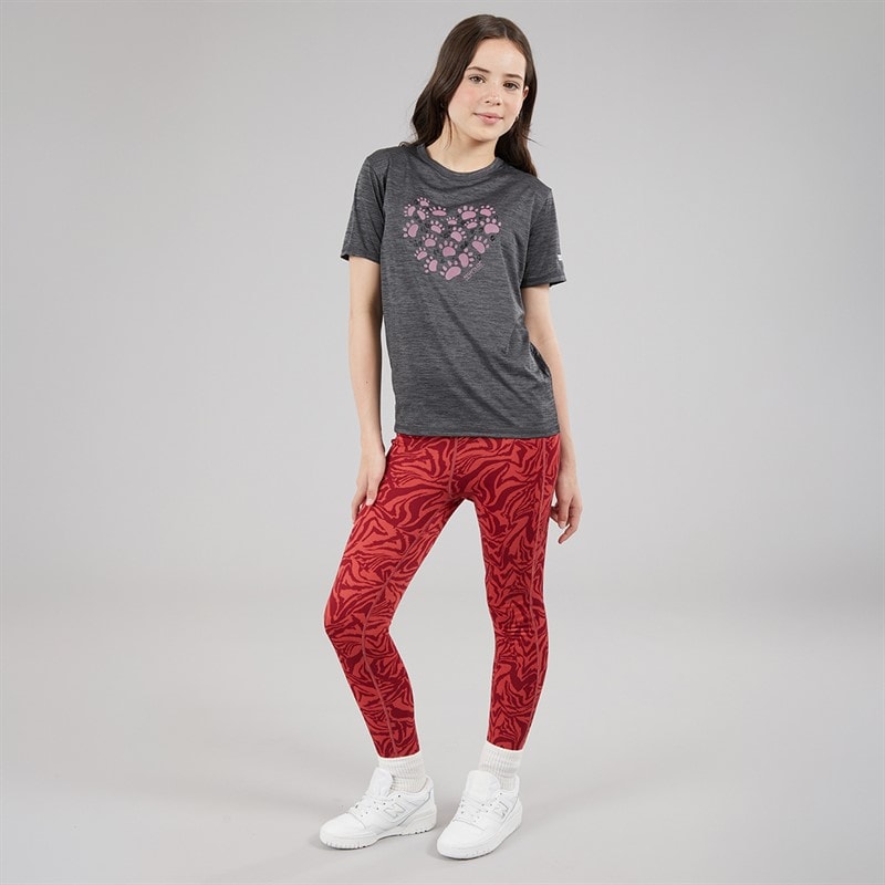 Regatta Girls Alvardo Graphic T-Shirt Seal Grey Marl Sealgreymarl - Image 3