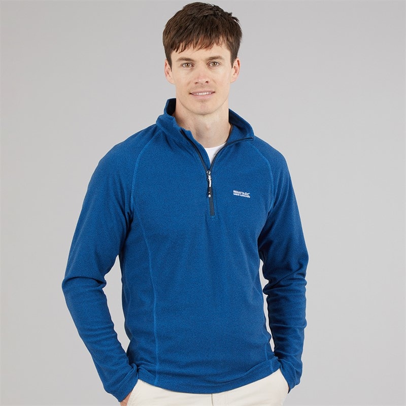 Regatta Mens Montes 1/2 Zip Fleece Snorkel Blue/Navy - Image 3