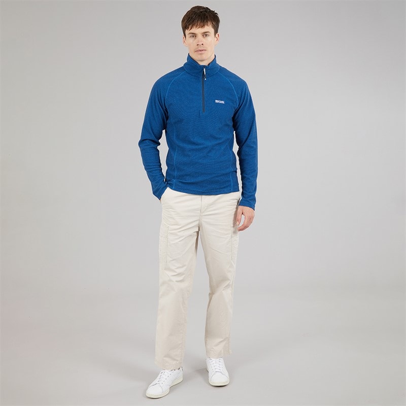 Regatta Mens Montes 1/2 Zip Fleece Snorkel Blue/Navy - Image 4
