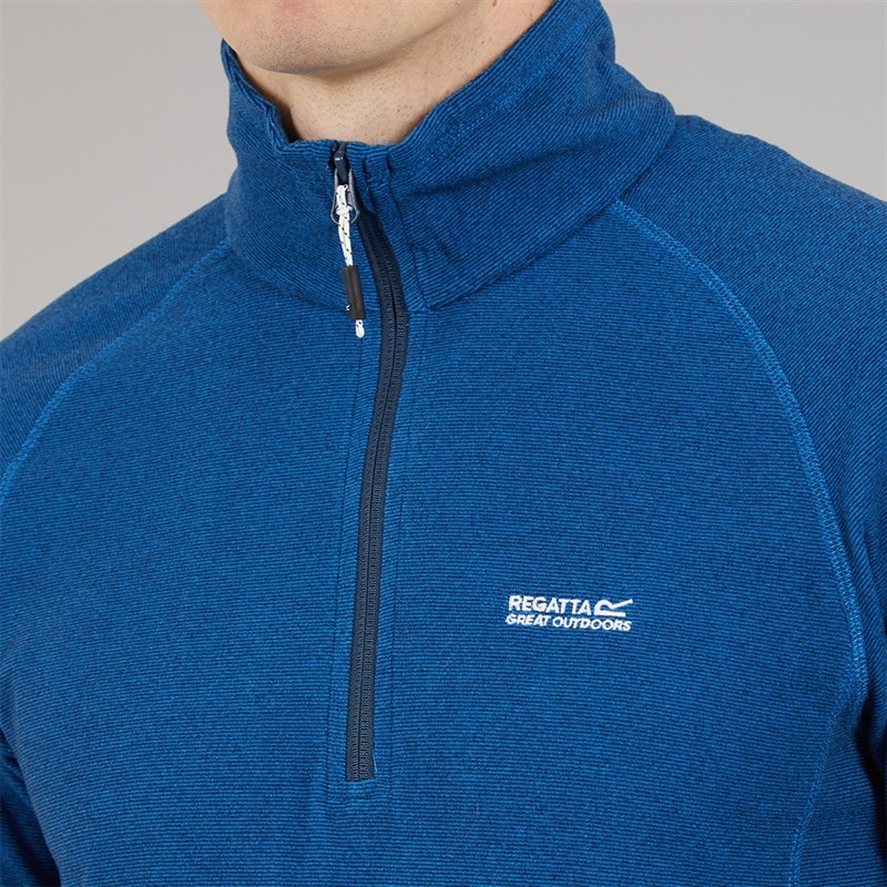 Regatta Mens Montes 1/2 Zip Fleece Snorkel Blue/Navy - Image 5