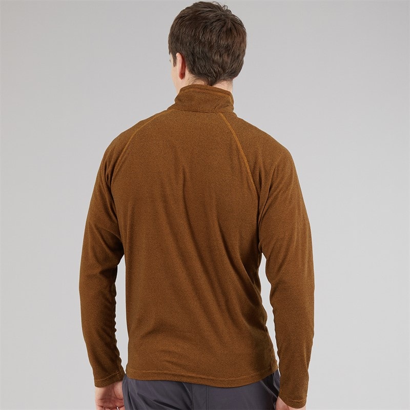 Regatta Mens Montes 1/2 Zip Fleece Pumpkin Spice/Black - Image 2