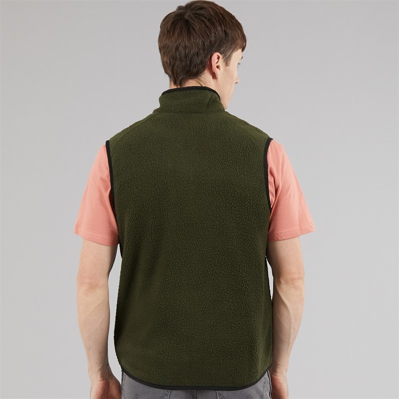 Regatta Mens Frankie Borg Fleece Gilet Dark Khaki - Image 2