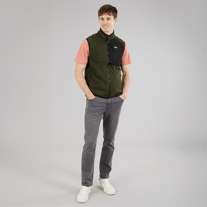 Regatta Mens Frankie Borg Fleece Gilet Dark Khaki - Image 4
