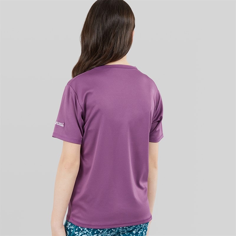 Regatta Girls Alvardo Graphic T-Shirt Sunset Purple - Image 2